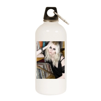 Taylor Momsen White Water Bottle With Carabiner