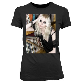 Taylor Momsen Women's Junior Cut Crewneck T-Shirt