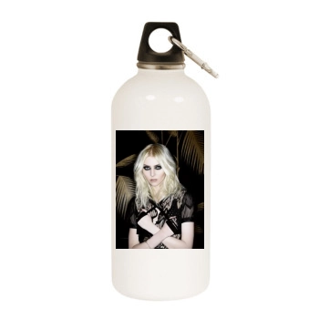 Taylor Momsen White Water Bottle With Carabiner