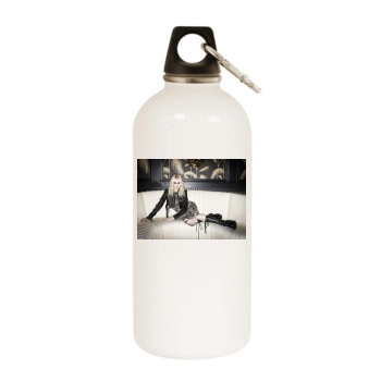 Taylor Momsen White Water Bottle With Carabiner