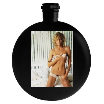 Tricia Helfer Round Flask