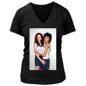 TATU Women's Deep V-Neck TShirt