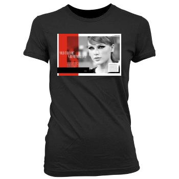 Taylor Swift Women's Junior Cut Crewneck T-Shirt