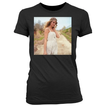 Taylor Swift Women's Junior Cut Crewneck T-Shirt