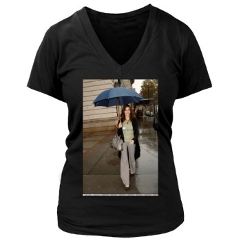 Teri Hatcher Women's Deep V-Neck TShirt