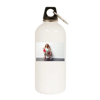 Tinashe White Water Bottle With Carabiner