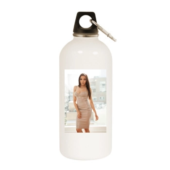 Tinashe White Water Bottle With Carabiner