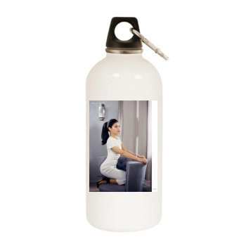 Vanessa Mae White Water Bottle With Carabiner
