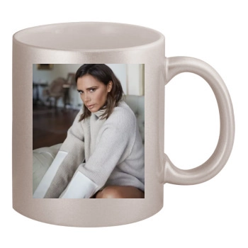 Victoria Beckham 11oz Metallic Silver Mug