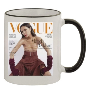 Victoria Beckham 11oz Colored Rim & Handle Mug