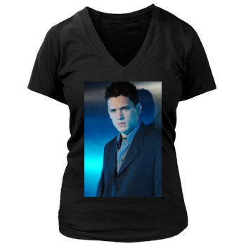 Wentworth Miller Women's Deep V-Neck TShirt