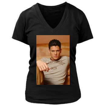 Wentworth Miller Women's Deep V-Neck TShirt