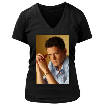 Wentworth Miller Women's Deep V-Neck TShirt