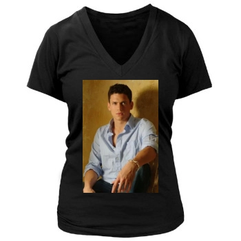 Wentworth Miller Women's Deep V-Neck TShirt