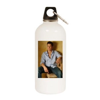 Wentworth Miller White Water Bottle With Carabiner