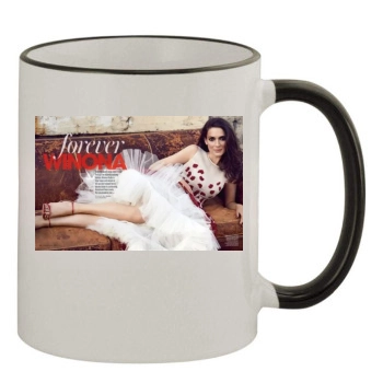 Winona Ryder 11oz Colored Rim & Handle Mug