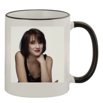 Winona Ryder 11oz Colored Rim & Handle Mug