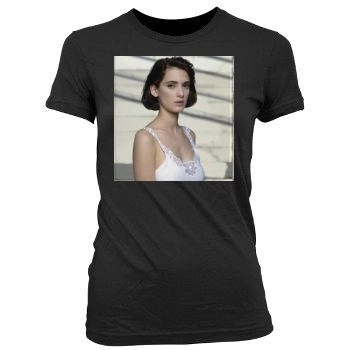 Winona Ryder Women's Junior Cut Crewneck T-Shirt