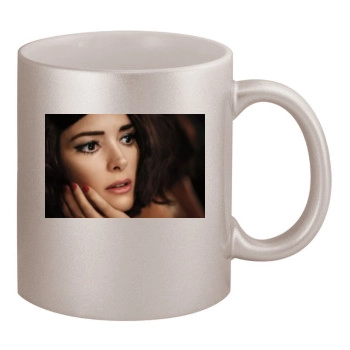 Winona Ryder 11oz Metallic Silver Mug