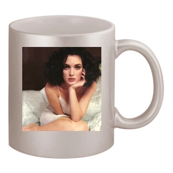 Winona Ryder 11oz Metallic Silver Mug