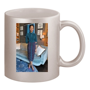 Zoe Saldana 11oz Metallic Silver Mug