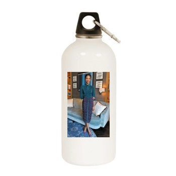 Zoe Saldana White Water Bottle With Carabiner