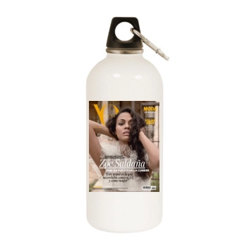 Zoe Saldana White Water Bottle With Carabiner