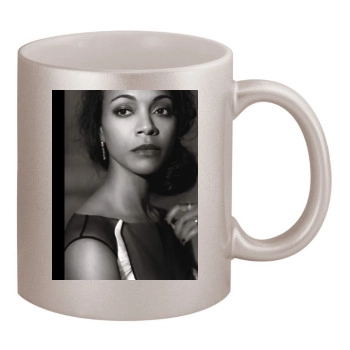 Zoe Saldana 11oz Metallic Silver Mug