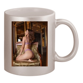 Barbara Palvin 11oz Metallic Silver Mug