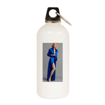 Brie Larson White Water Bottle With Carabiner