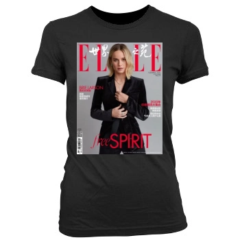 Brie Larson Women's Junior Cut Crewneck T-Shirt