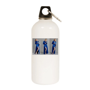 Brie Larson White Water Bottle With Carabiner