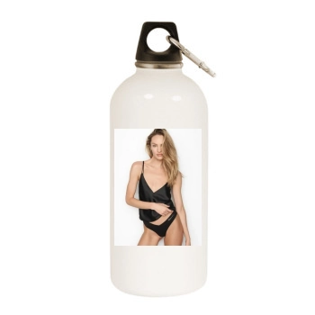 Candice Swanepoel White Water Bottle With Carabiner