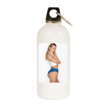 Candice Swanepoel White Water Bottle With Carabiner