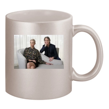 Charlize Theron 11oz Metallic Silver Mug