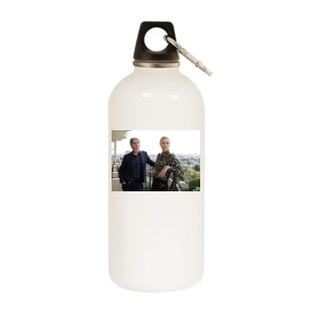 Charlize Theron White Water Bottle With Carabiner