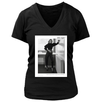 Edita Vilkeviciute Women's Deep V-Neck TShirt