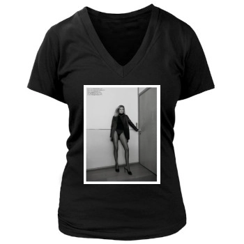 Edita Vilkeviciute Women's Deep V-Neck TShirt