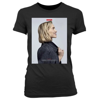 Emilia Clarke Women's Junior Cut Crewneck T-Shirt