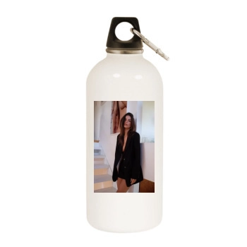 Emily Ratajkowski White Water Bottle With Carabiner