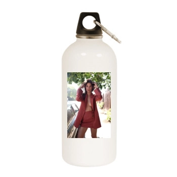 Emily Ratajkowski White Water Bottle With Carabiner