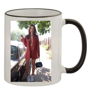 Emily Ratajkowski 11oz Colored Rim & Handle Mug