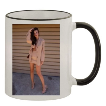 Emily Ratajkowski 11oz Colored Rim & Handle Mug