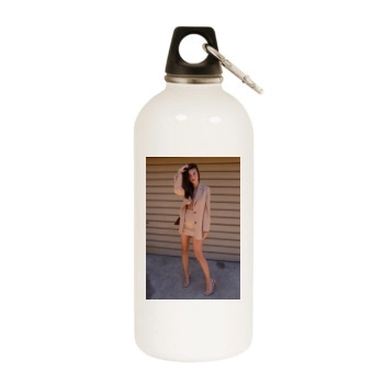 Emily Ratajkowski White Water Bottle With Carabiner