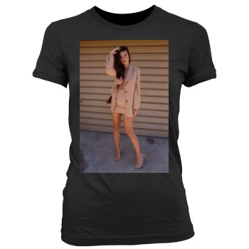 Emily Ratajkowski Women's Junior Cut Crewneck T-Shirt