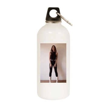 Emily Ratajkowski White Water Bottle With Carabiner