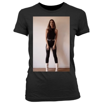 Emily Ratajkowski Women's Junior Cut Crewneck T-Shirt