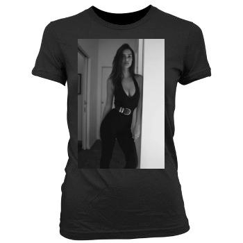 Emily Ratajkowski Women's Junior Cut Crewneck T-Shirt