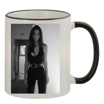 Emily Ratajkowski 11oz Colored Rim & Handle Mug