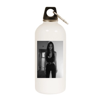 Emily Ratajkowski White Water Bottle With Carabiner